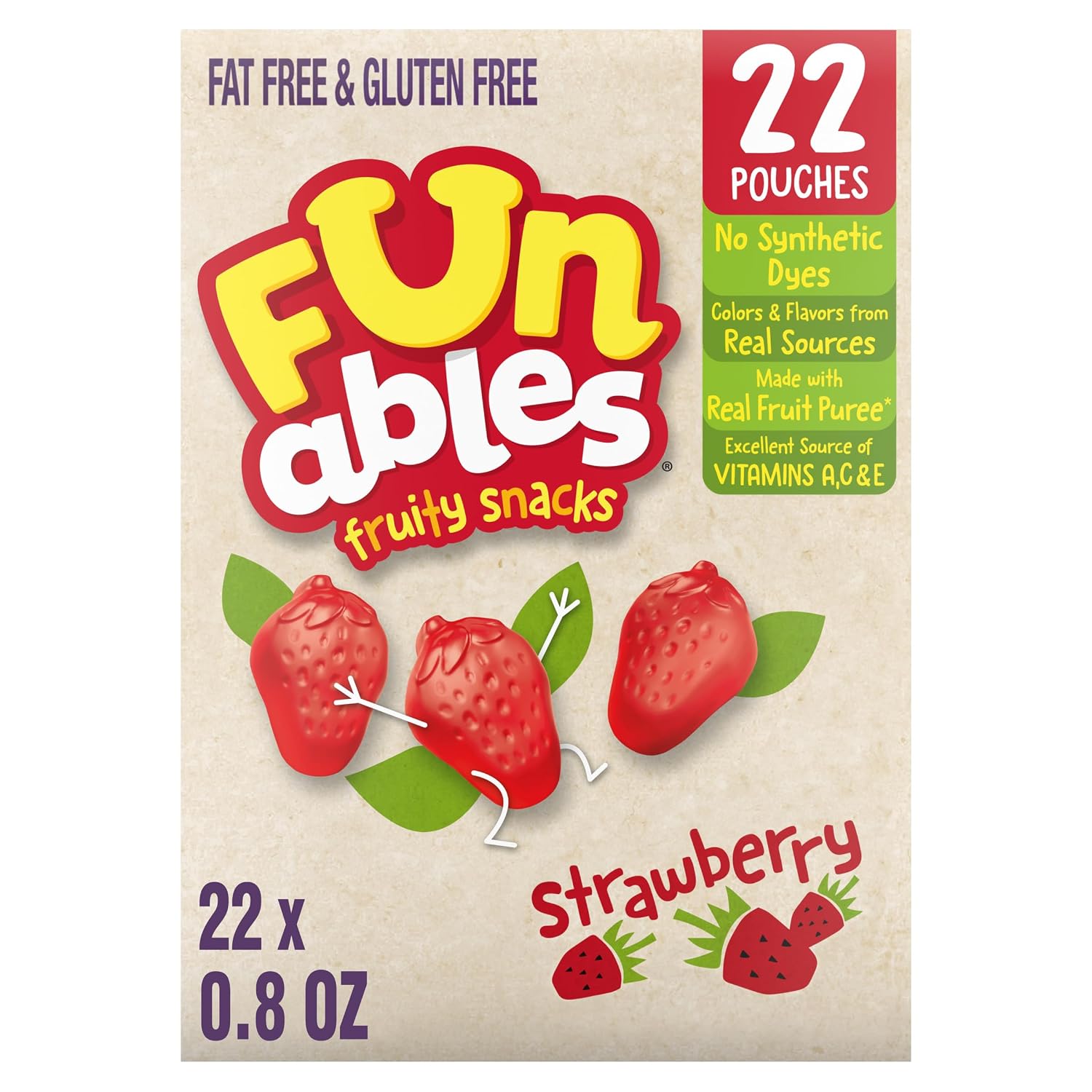 Funables-Strawberry-Fruit-Snacks,-Gluten-Free,-0.8-oz,-22-Ct-------1375