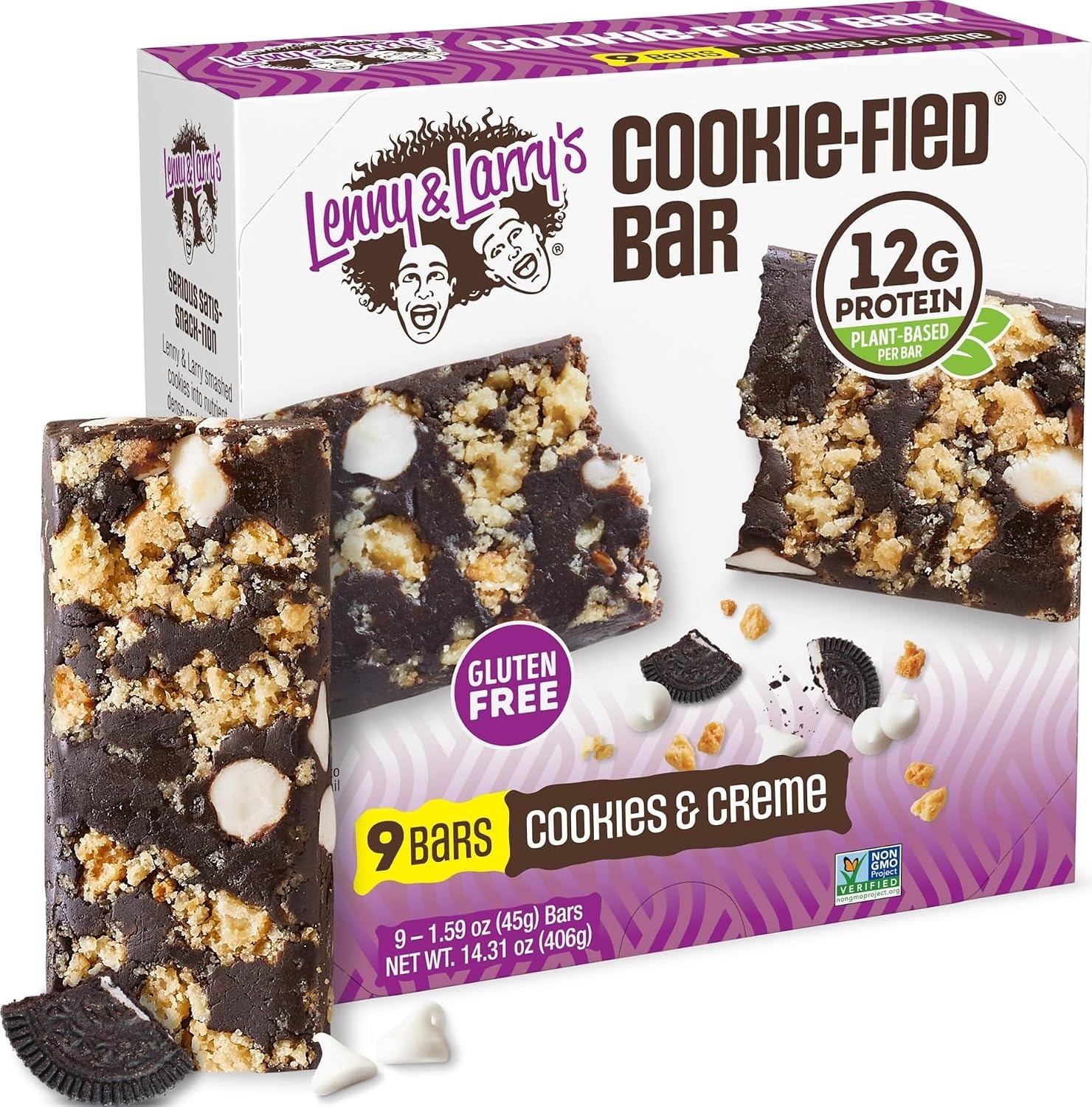 Lenny-&-Larry's-Cookie-fied-Protein-Bar-–-Cookies-&-Creme-Vegan--Protein-Bars-9x45g-Healthy-2122