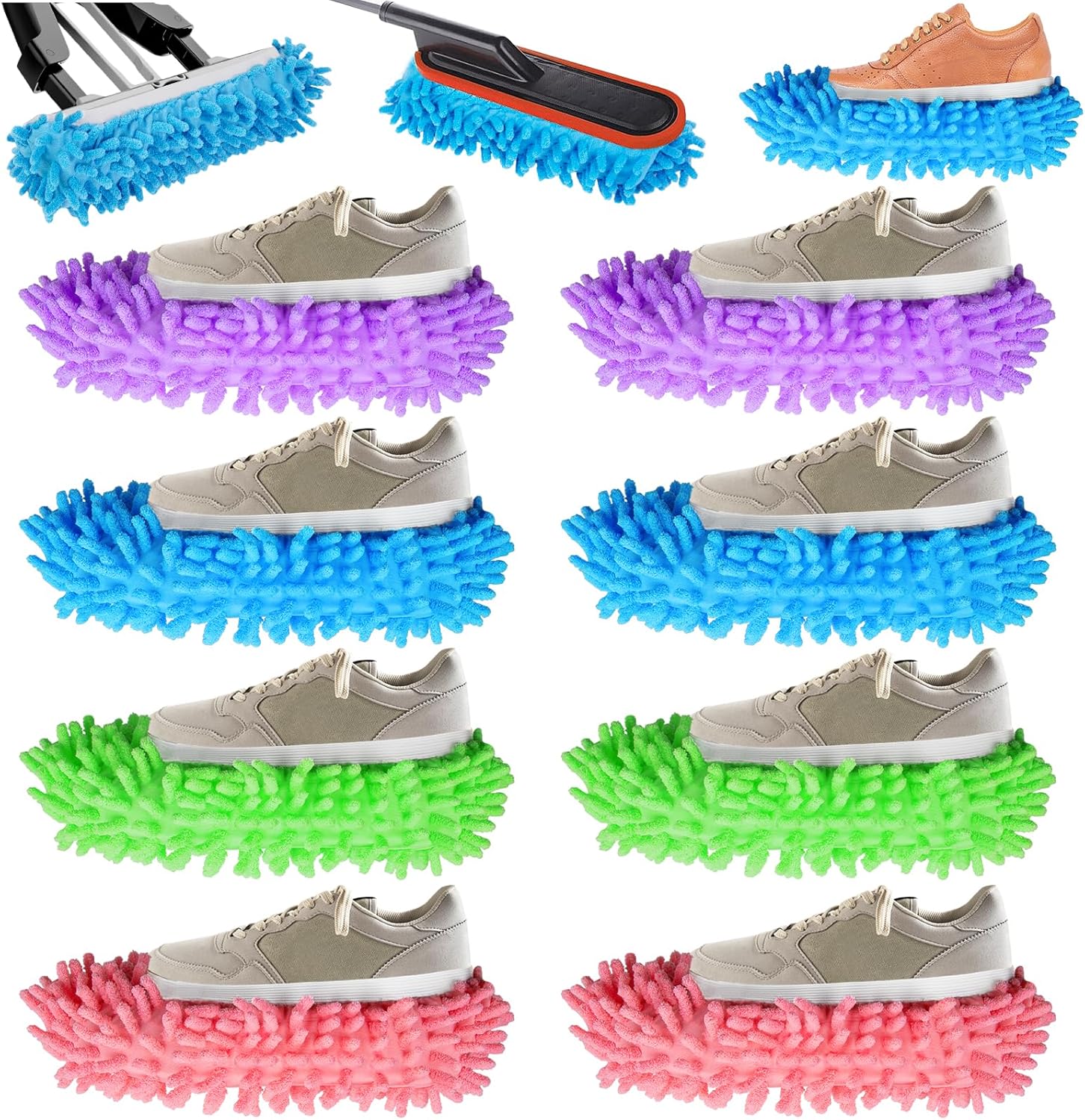 4Pairs-Mop-Slippers-Shoes-Cover,-4-Color-Duster-Slippers-Foot-1093