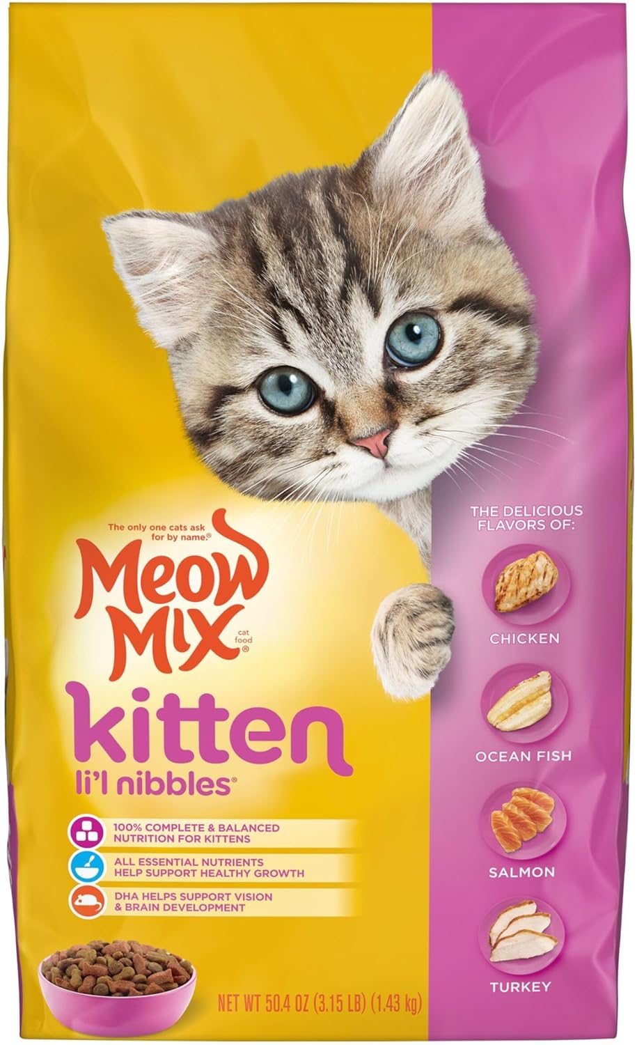 GYCO-Mow-Mix-Kitten-Li’l-Nibbles-Kitten-Food,-3.15-lb.-Bag.-Hundred-Complete-Balanced263