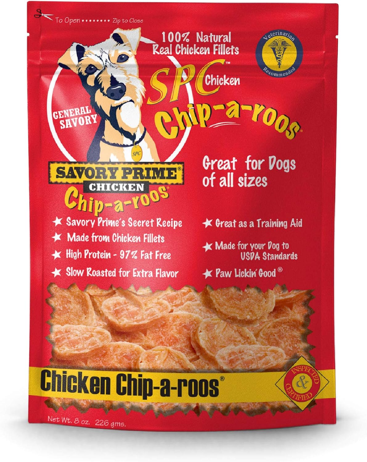 Savory-Prime-Chicken-Chip-A-Roos-Dog-Treat,-8-Ounce-----------713