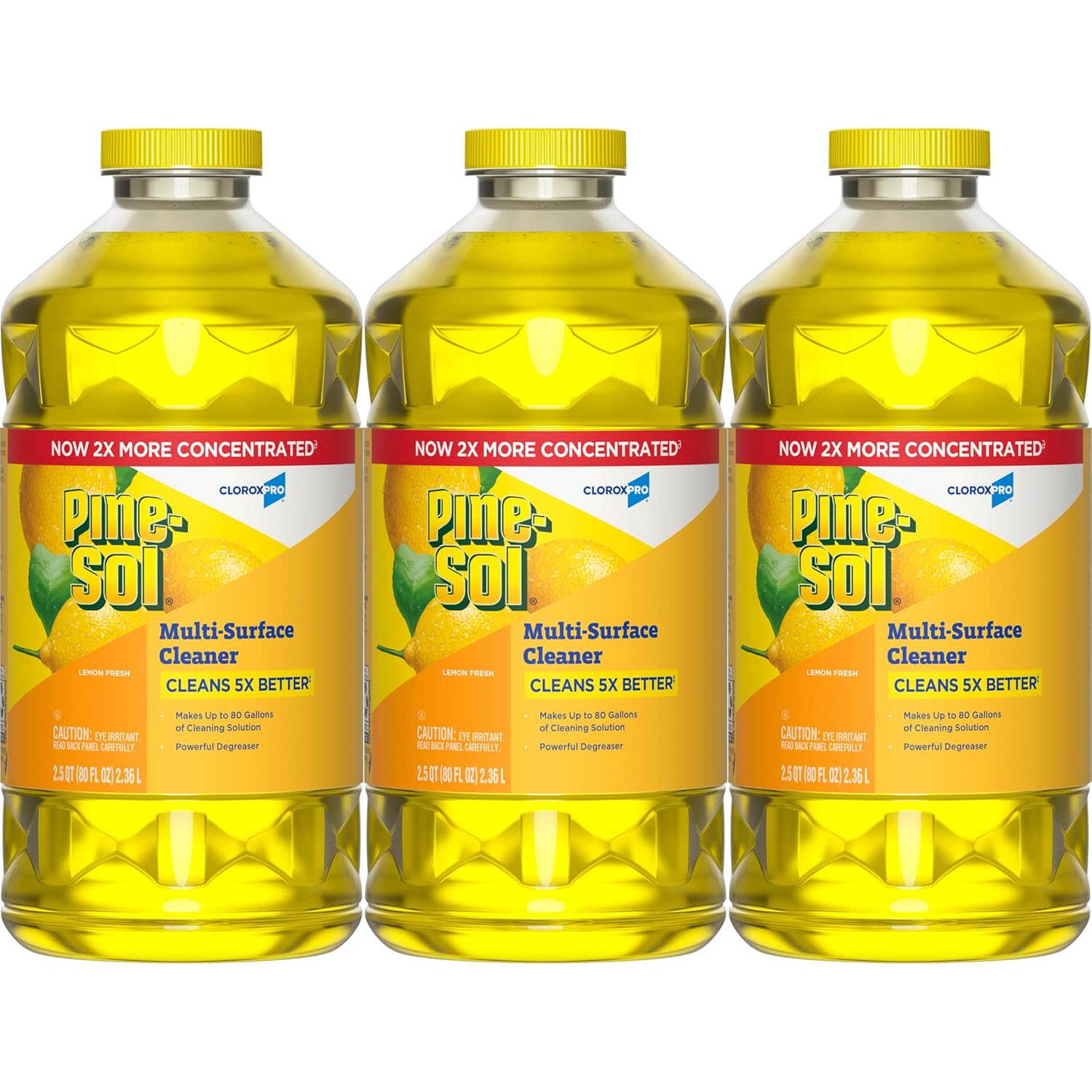 CloroxPro-Pine-Sol-Multi-Surface-Cleaner,-All-Purpose-Cleaner,-Lemon-Fresh,-80-Fluid-Ounces,-Pack-of-3-1220