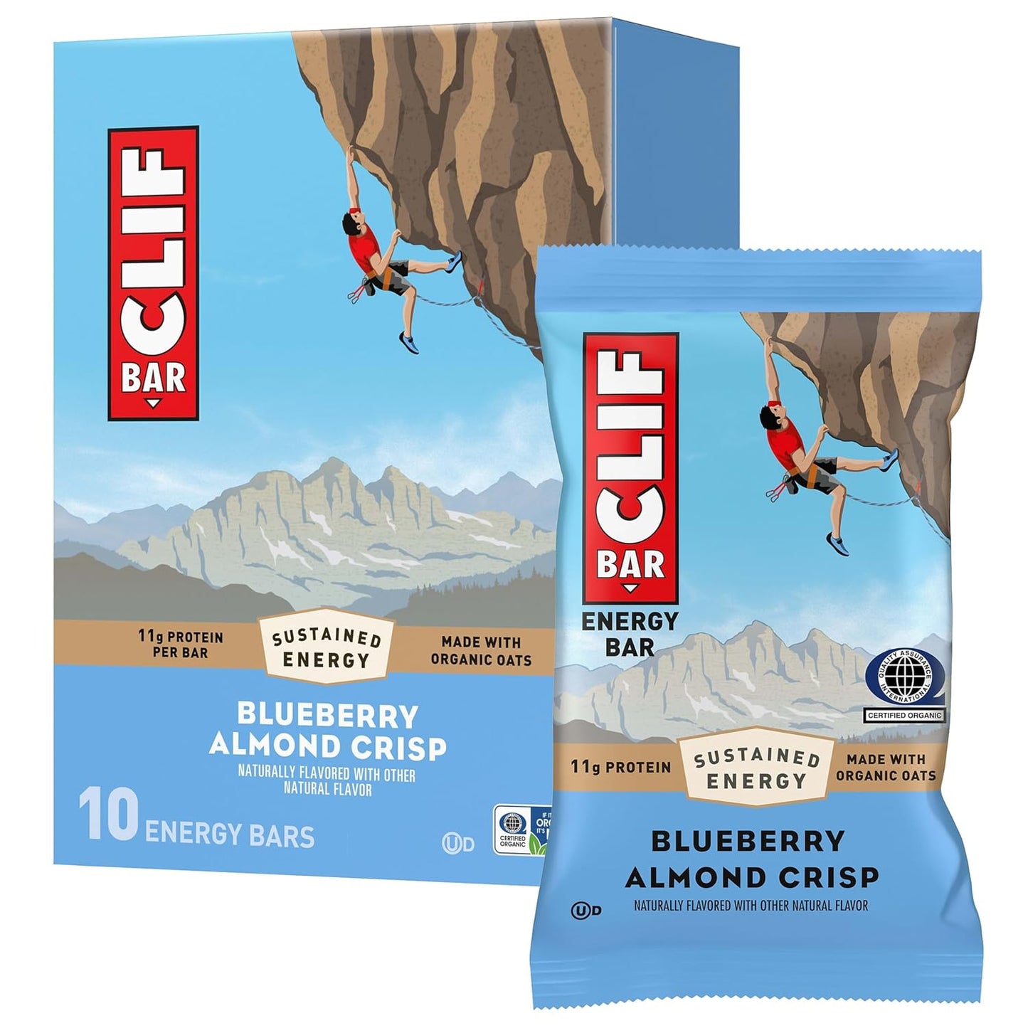 CLIF-BAR-Protein-Energy-Bars,-Blueberry-Almond-Crisp,-10ct-|-11g--Protein,-Made-with-Oats,-2320