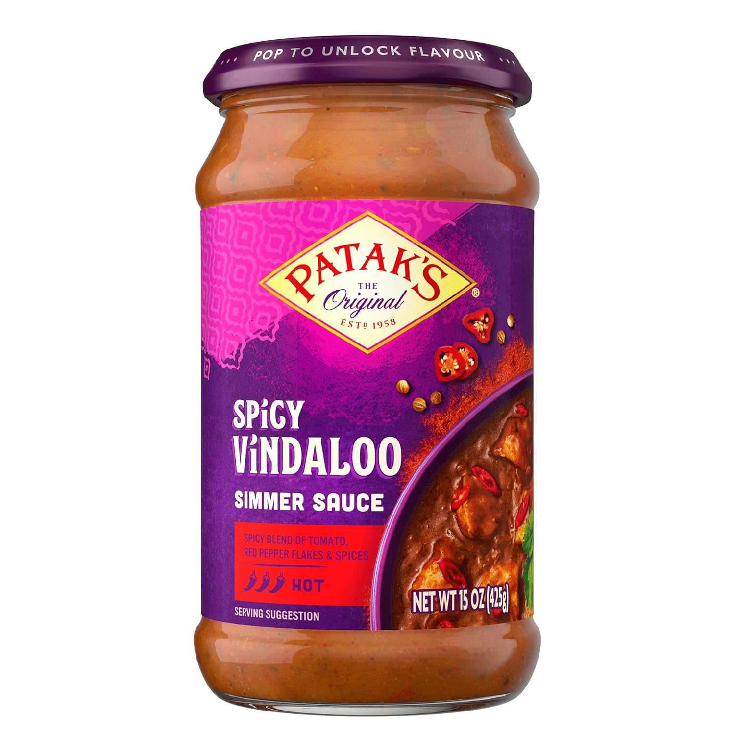 Patak's-Spicy-Vindaloo-Simmer-Sauce,-Extra-Curry,-Made-with-Tomato-Paste,-Chile-988