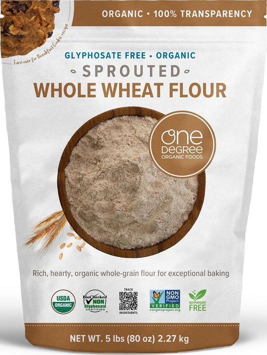 One-Degree-Organics-Sprouted-Whole-Wheat-Flour,-Glyphosate-Free,-USDA-Organic,-Whole-Grain,-497