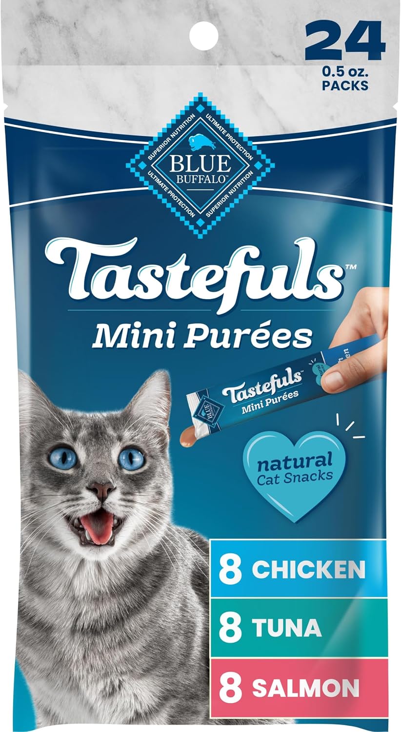 Blue-Buffalo-Tastefuls-Mini-Purées-Natural-Cat-Treats,-Chicken,-Tuna,-Salmon-Variety-Pack,-0.5-571