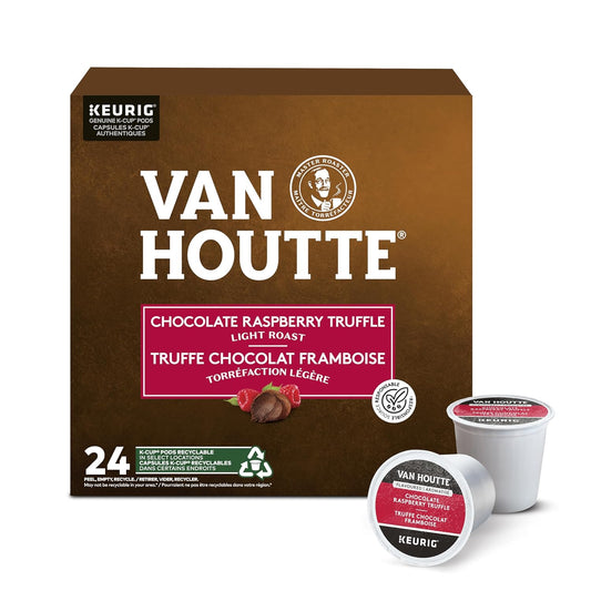 Van-Houtte-Café-de-trufa-de-chocolate-y-frambuesa,-paquete-de-K-Cup547