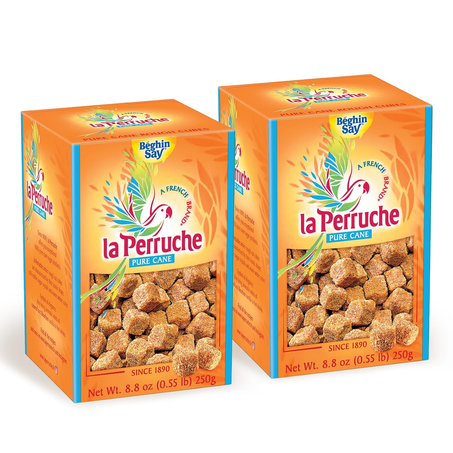 La-Perruche-Pure-Cane-Brown-Sugar-Cubes-(250g/8.8oz-box)-|-Ideal-Sugar-for-|-1969
