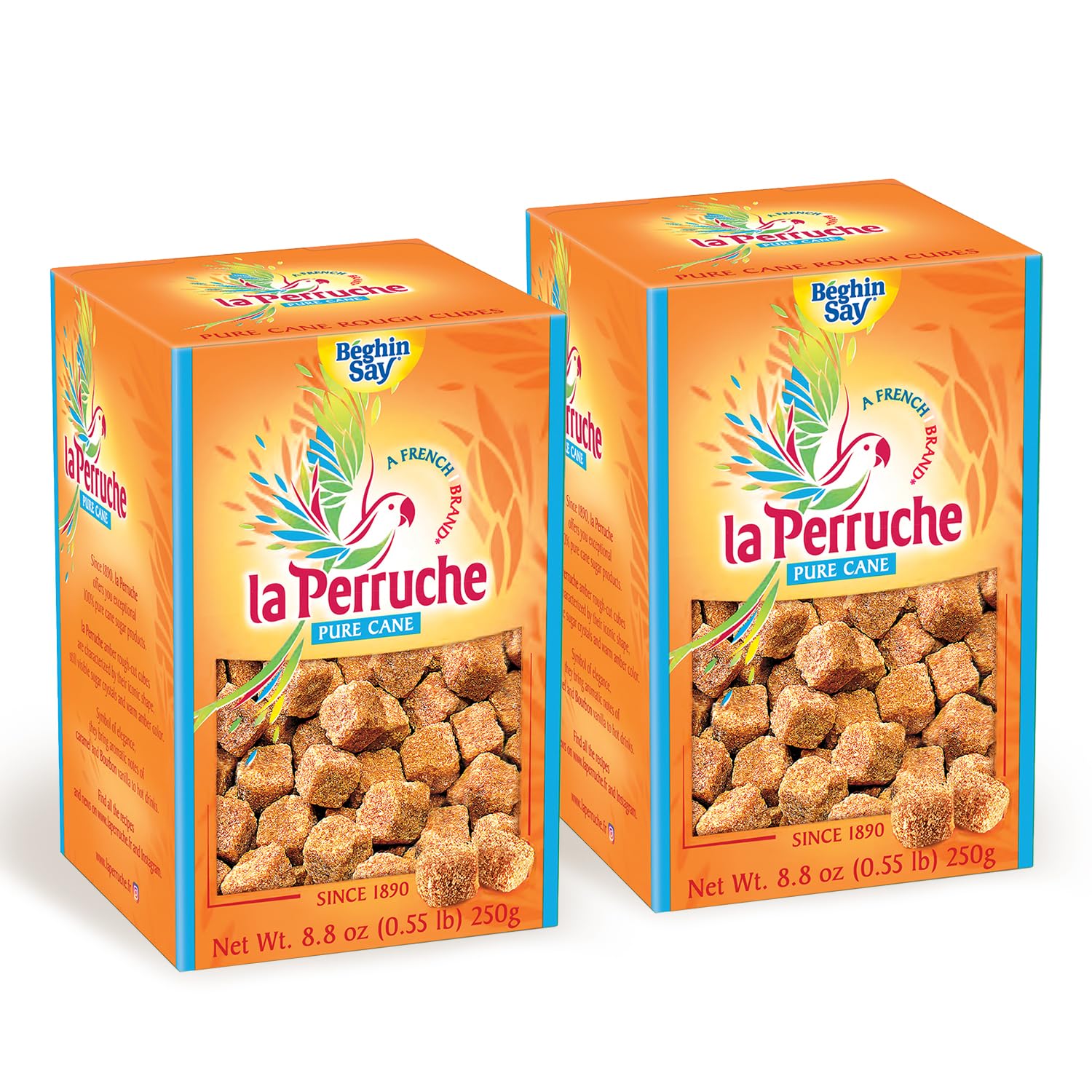 La-Perruche-Pure-Cane-Brown-Sugar-Cubes-(250g/8.8oz-box)-|-Ideal-Sugar-for-|-1969