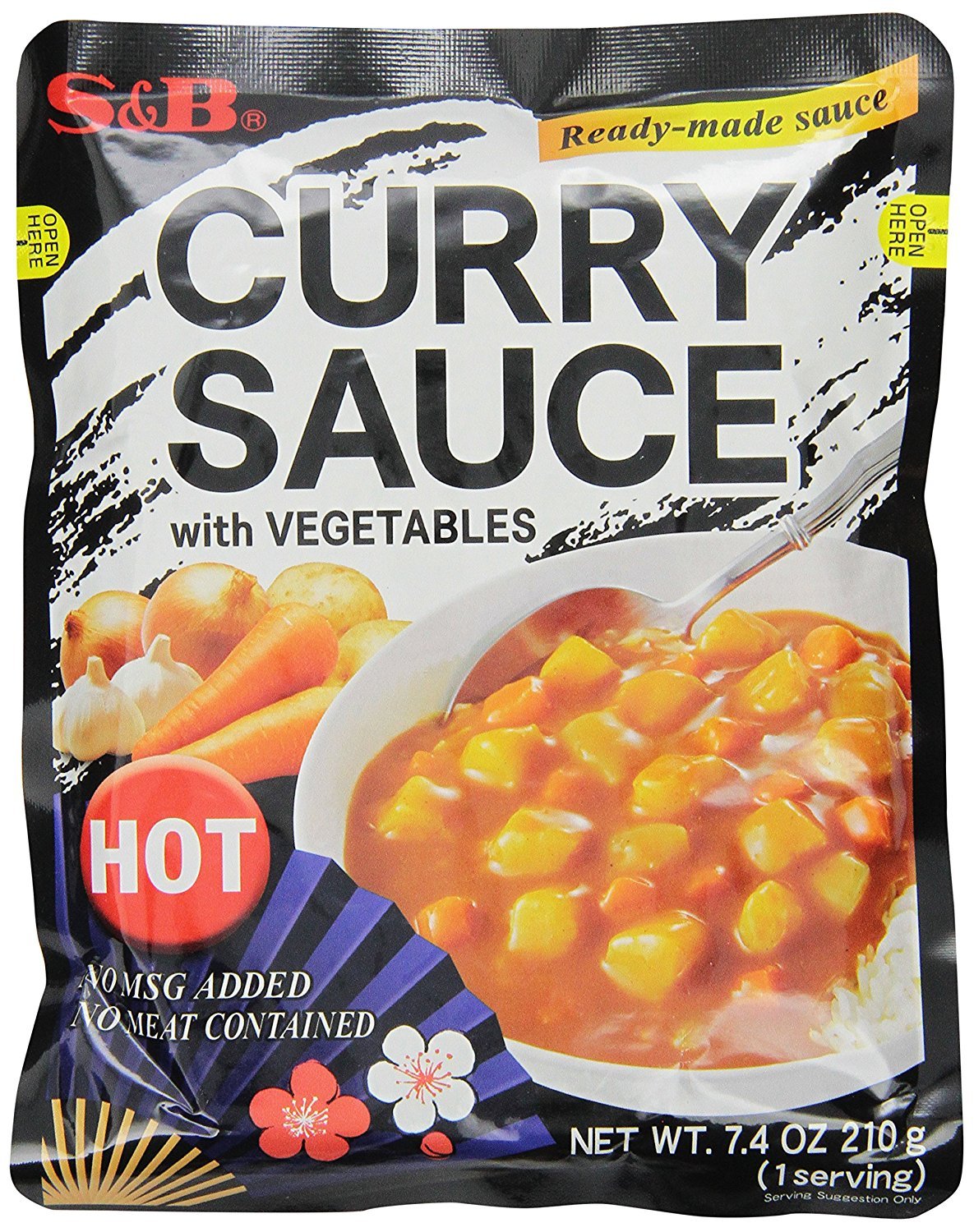S&B-Curry-Sauce-with-Vegetables-Hot,-7.4-Ounce-(Pack-of-10)---1285