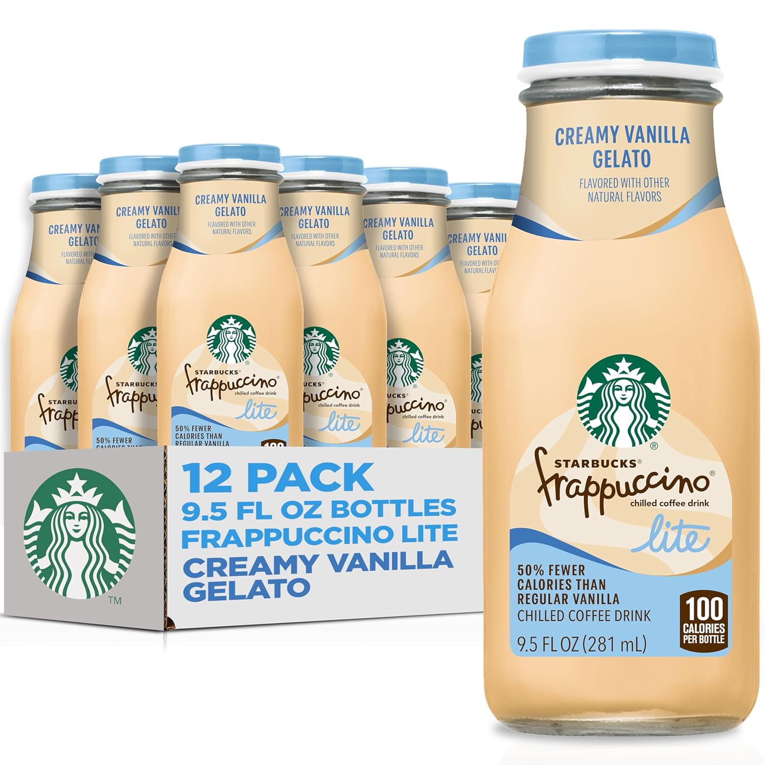 Starbucks-Frappuccino-Lite,-Creamy-Vanilla-Gelato,-9.5-Fl-Oz-Bottles-(Pack-of-12)-2650