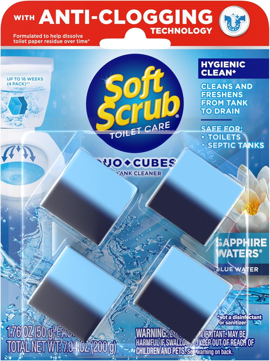 Soft-Scrub-In-Tank-Toilet-Cleaner-Duo-Cubes,-Sapphire-Waters,-4-Count-----------1949
