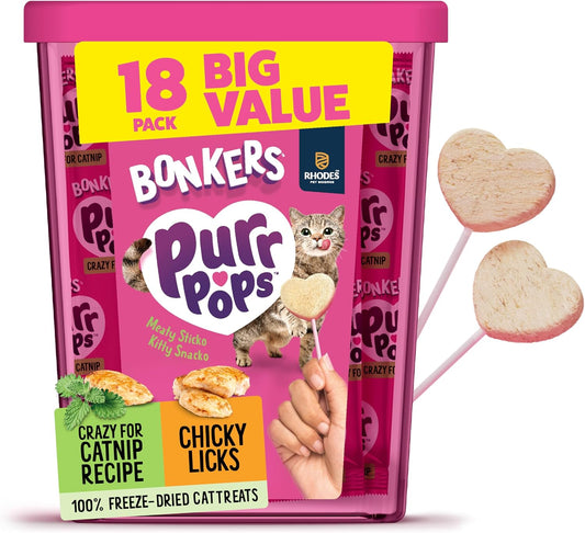 Bonkers-Purrpops-Freeze-Dried-Chicken-&-Catnip-Flavor-Lollipop-Cat-Treats,-Healthy-Real-Meat-582