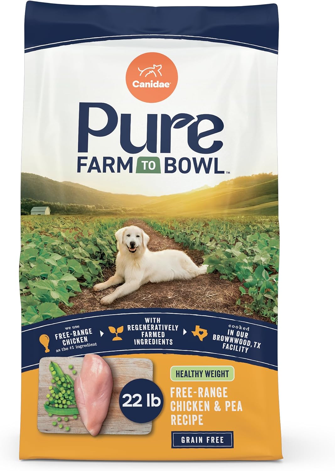Canidae-Pure-Farm-to-Bowl-Free-Range-Chicken-&-Pea,-Healthy-Weight,-Grain-Free-Dry-1381