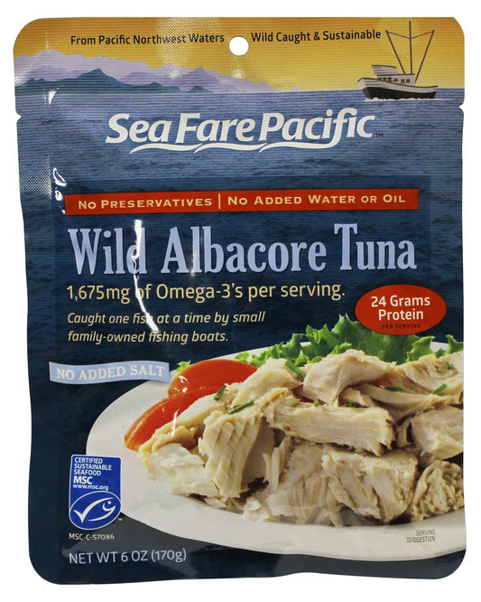 Sea-Fare-Pacific-Wild-Caught-Albacore-Tuna,-Naturally-Salt-Free-Pouch,-6-Ounce-188
