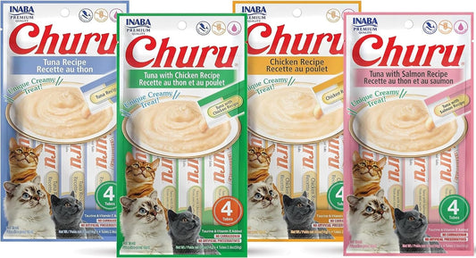 INABA-Churu-Lickable-Purée-Natural-Cat-Treats-(Tuna-and-Chicken-Variety-Pack,-16-Tubes)-244