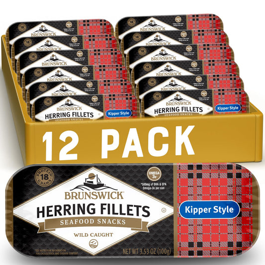 Brunswick-Boneless-Kipper-Style-Herring-Fillets,-3.53-oz-Can-(Pack-of-12)---796