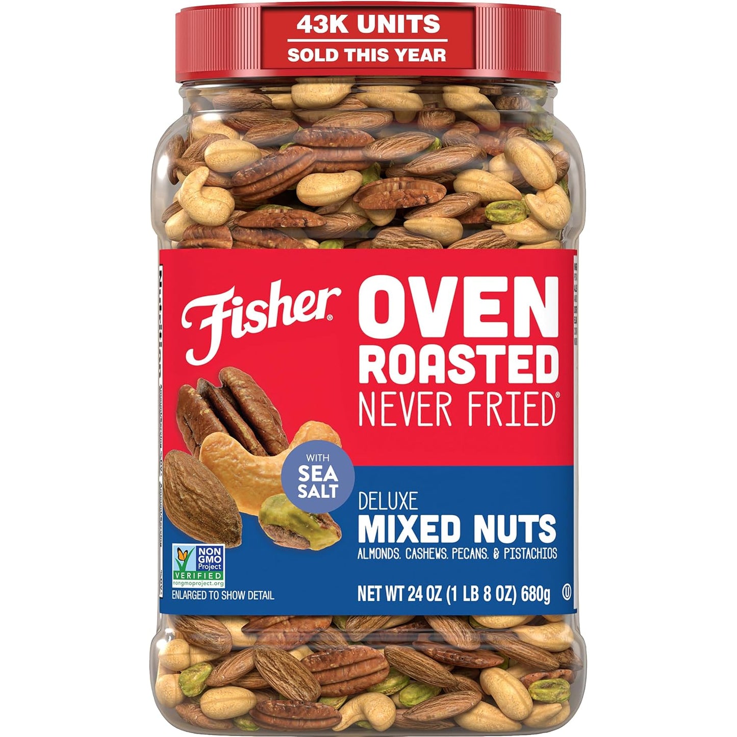 Fisher-Oven-Roasted-Never-Fried-Deluxe-Mixed-Nuts,-24-Ounces-|--Pack-Of-1,-Cashews,-2141