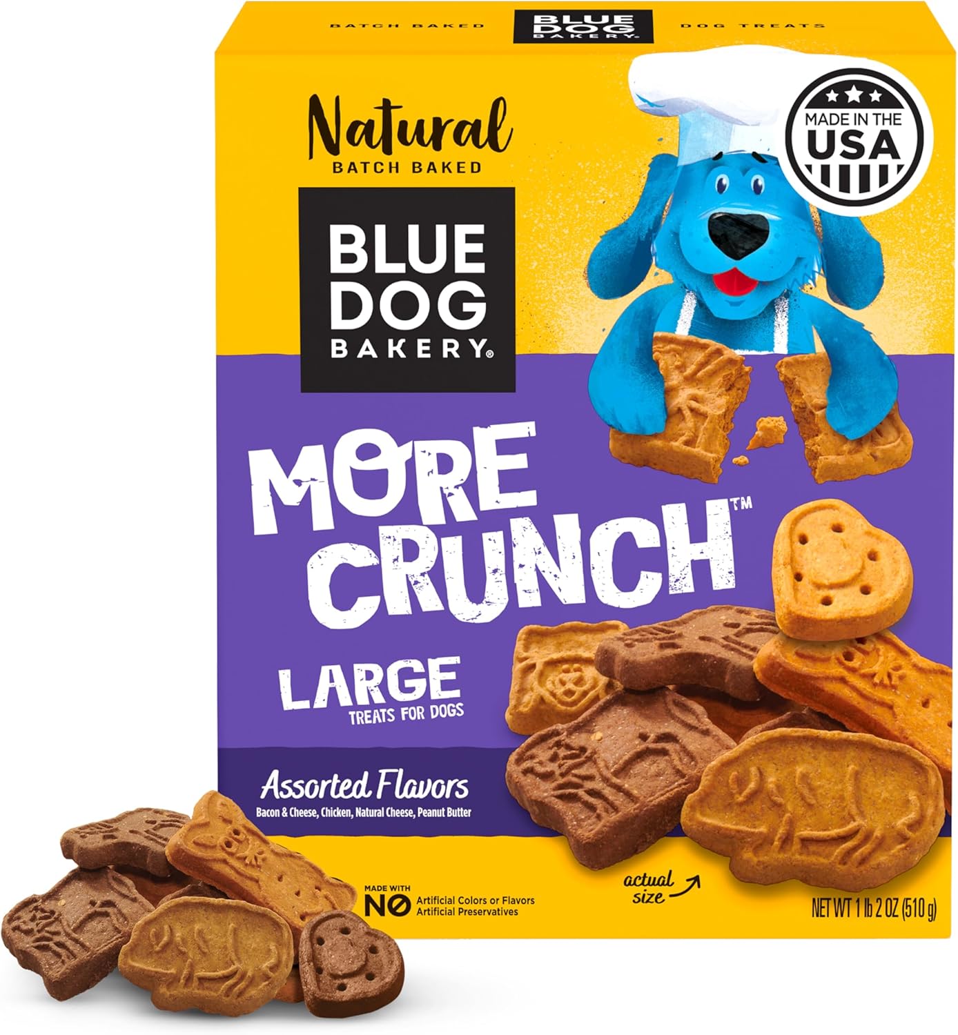 Blue-Dog-Bakery-Natural-Dog-Treats,-More-Crunch-Large,-Assorted-Flavors,-Box,-2879