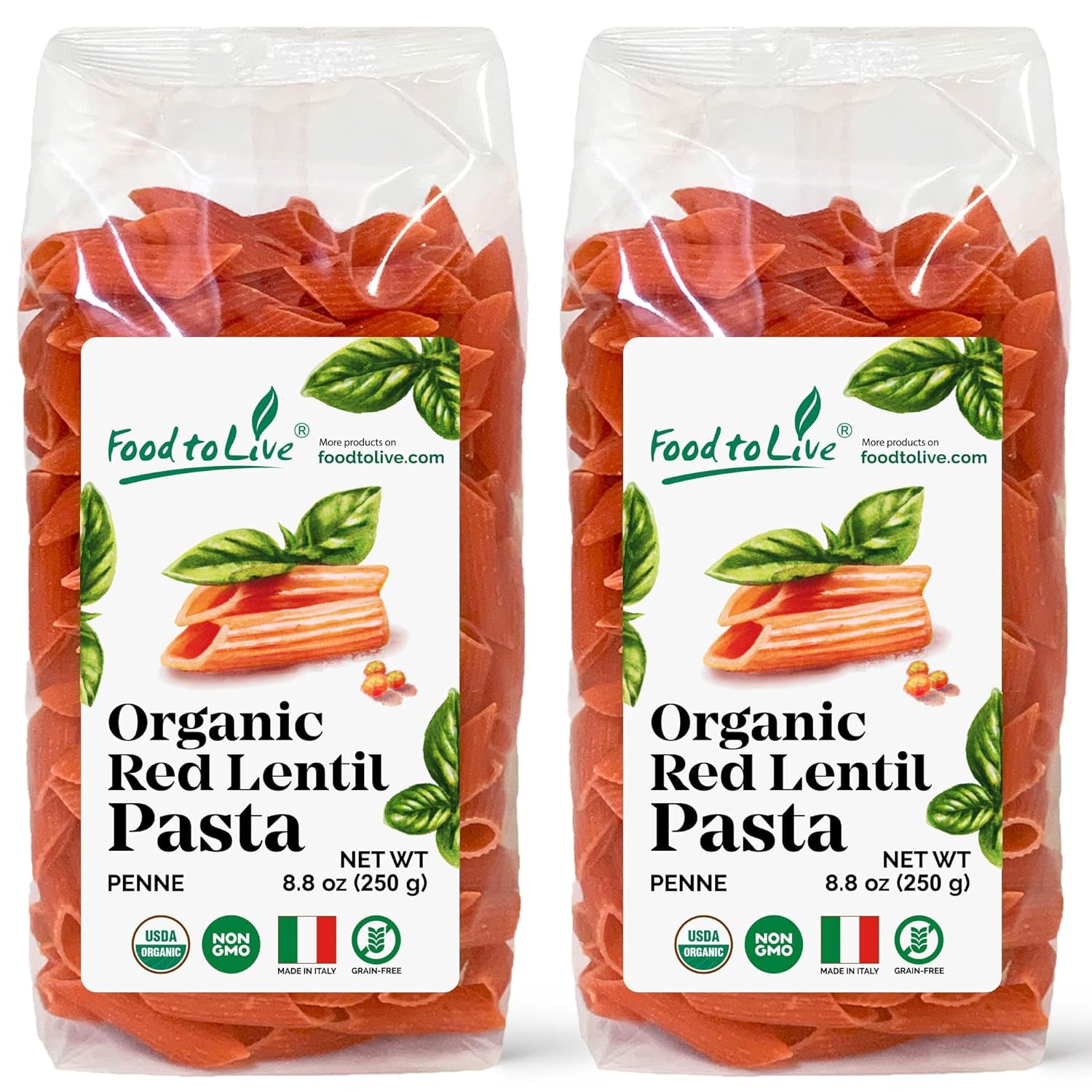 Food-to-Live-Organic-Red-Lentil-Penne-Pasta,-1059