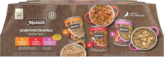 Merrick-Grain-Free-Wet-Dog-Food,-Premium-Gluten-Free-Canned-Variety-Pack,-Beef,-2050