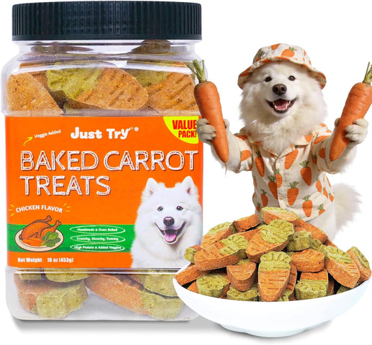 Just-Try-10.58oz-Baked-Carrot-Treats-Dog-Biscuits-Chicken-Flavor-with-&-91