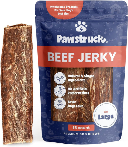 Pawstruck-Premium-Beef-Jerky-Dog-Treat-Chews,-Large-10"-Strips-–-Hip-2538