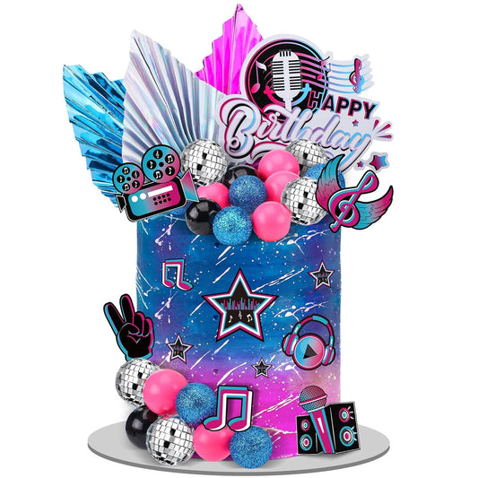 Sinmoe-24-Pcs-Music-Cake-Topper-Disco-132