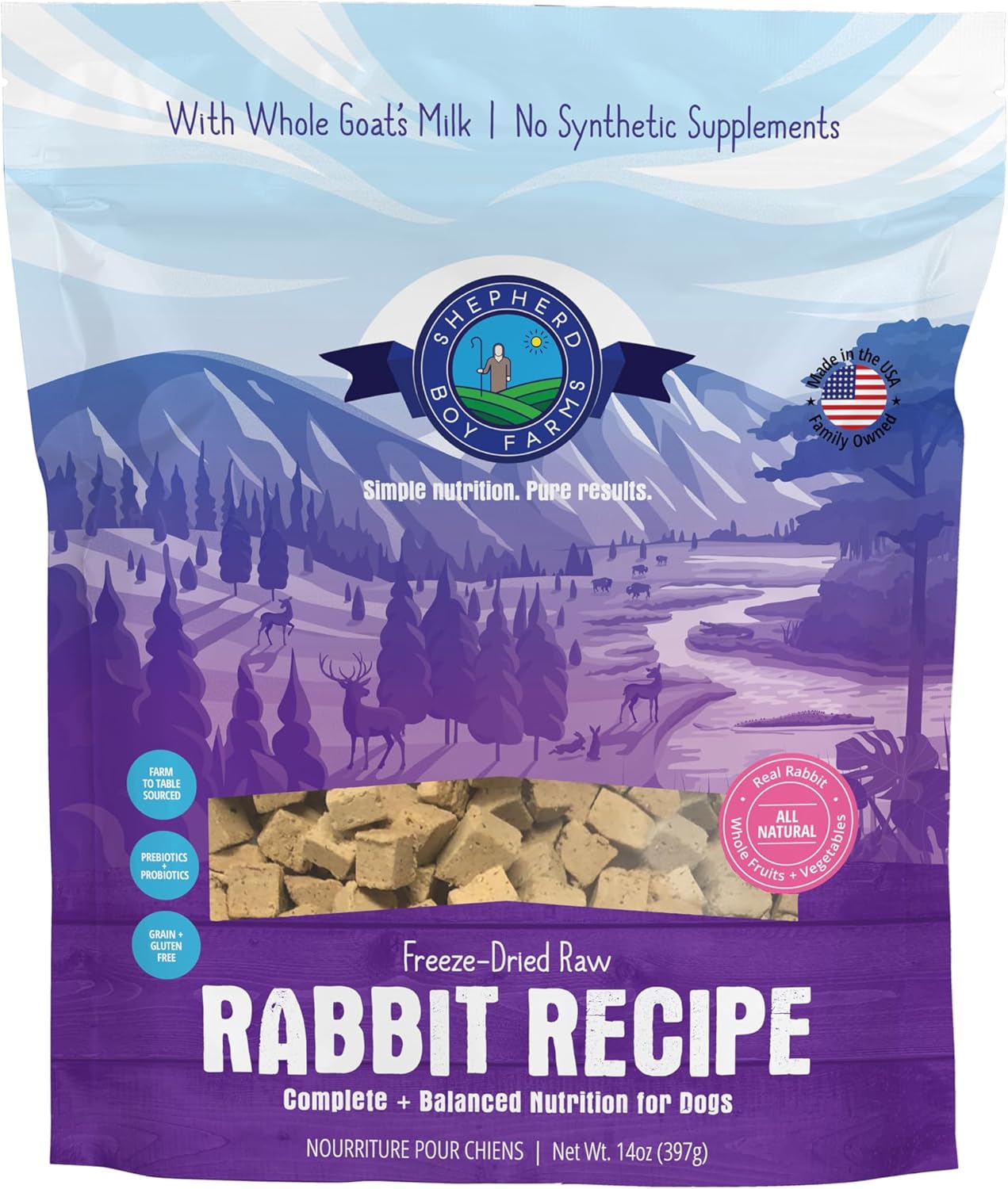 Shepherd-Boy-Farms-Freeze-Dried-Raw-Dog-Food,-Rabbit-Recipe,-All-Natural,-No-1502
