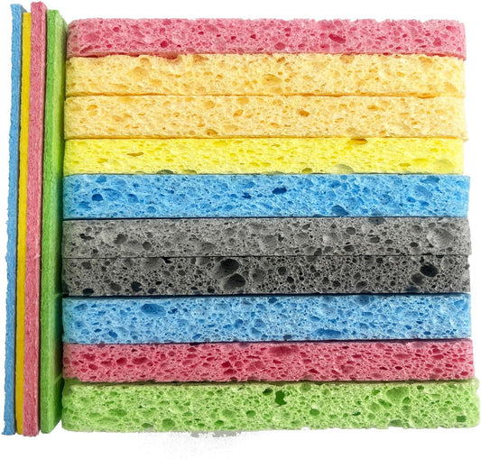 12PCS-Cleaning-Sponge?2.5X4.0-inches,-Kitchen-DishSponge,-Cleaning-Scrub-Color-Sponge,-931