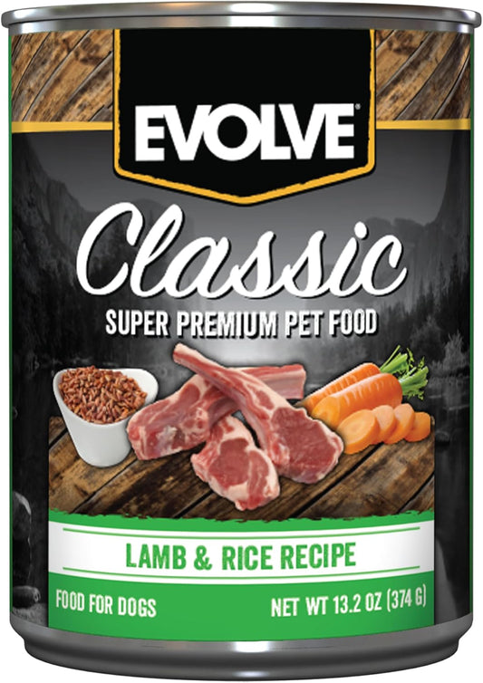 Evolve-Classic-Lamb-and-Rice-Recipe-Canned-Dog-Food,-13.2oz-(Pack-of-12)-198