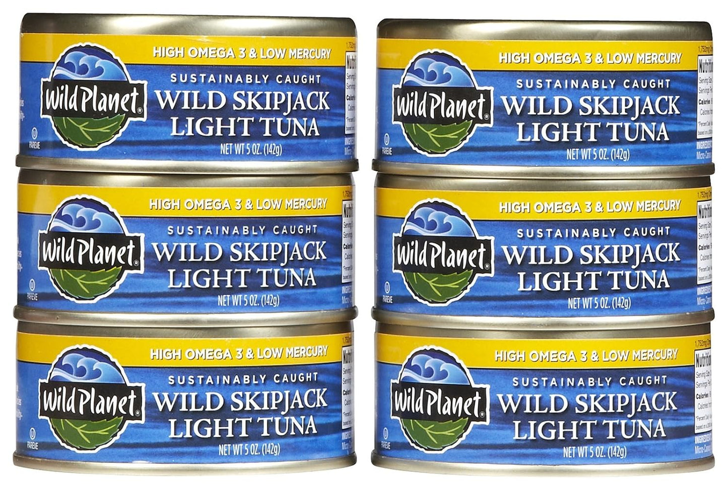 Wild-Planet-Wild-Skipjack-Light-Tuna,-latas-de-5-onzas-(paquete-de---390