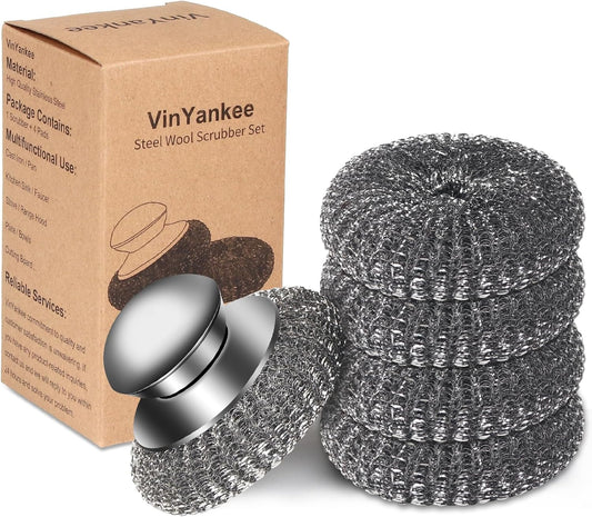 5Pcs-Steel-Wool-Scrubber-with-Replacement-Wire-Sponge-Pads-Set,-Stainless-Steel-Scrubber-with-Handle-1698