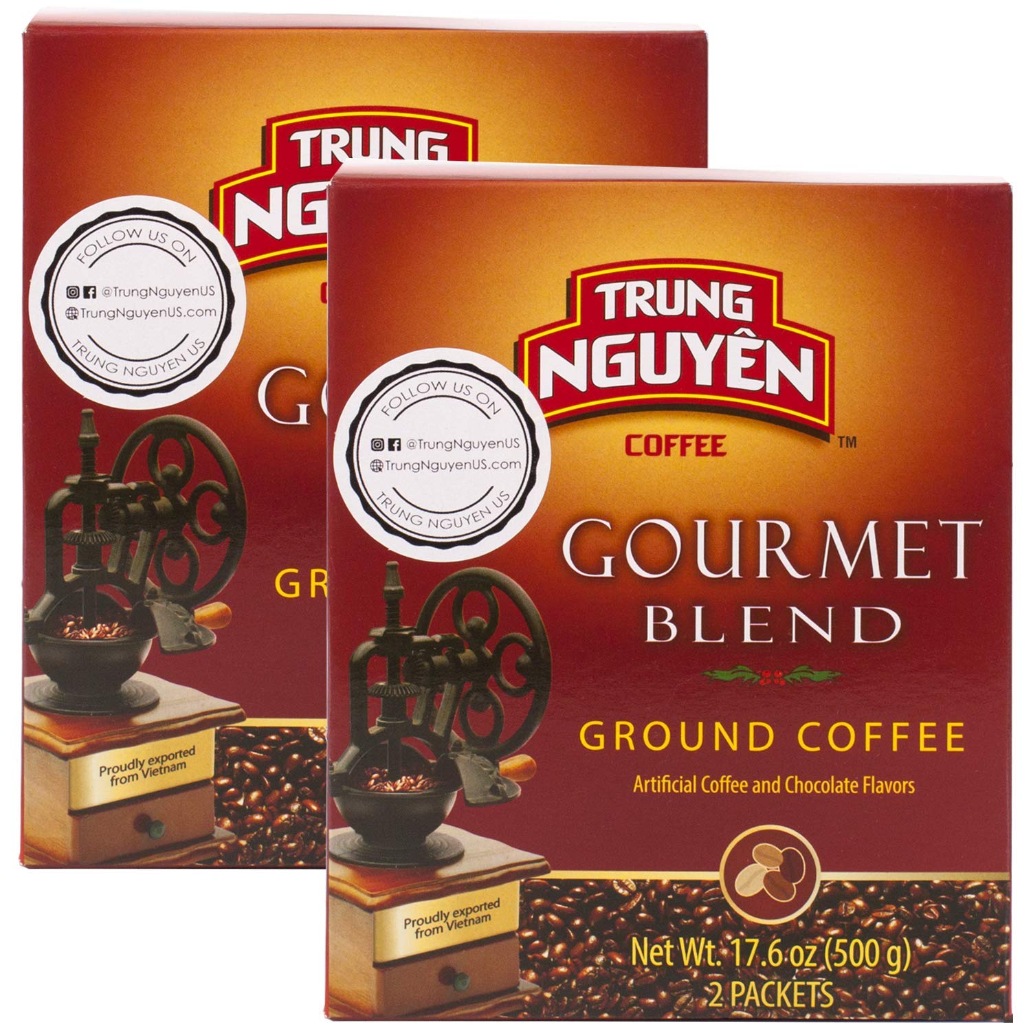 Trung-Nguyen-Mezcla-Gourmet---Mezcla-de-café-molido-tostado,-fuerte-audaz,1270