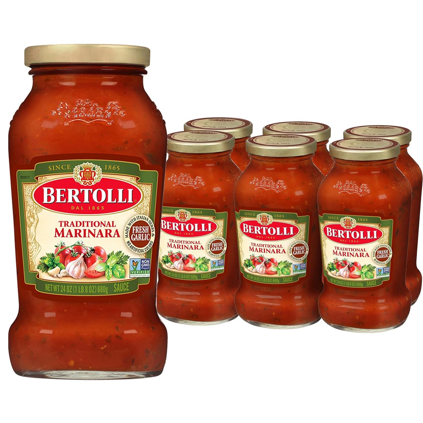 Bertolli-Traditional-Marinara-Sauce,-Spaghetti-Tomato-Pasta-Sauce,-24-oz-(Pack-of-69