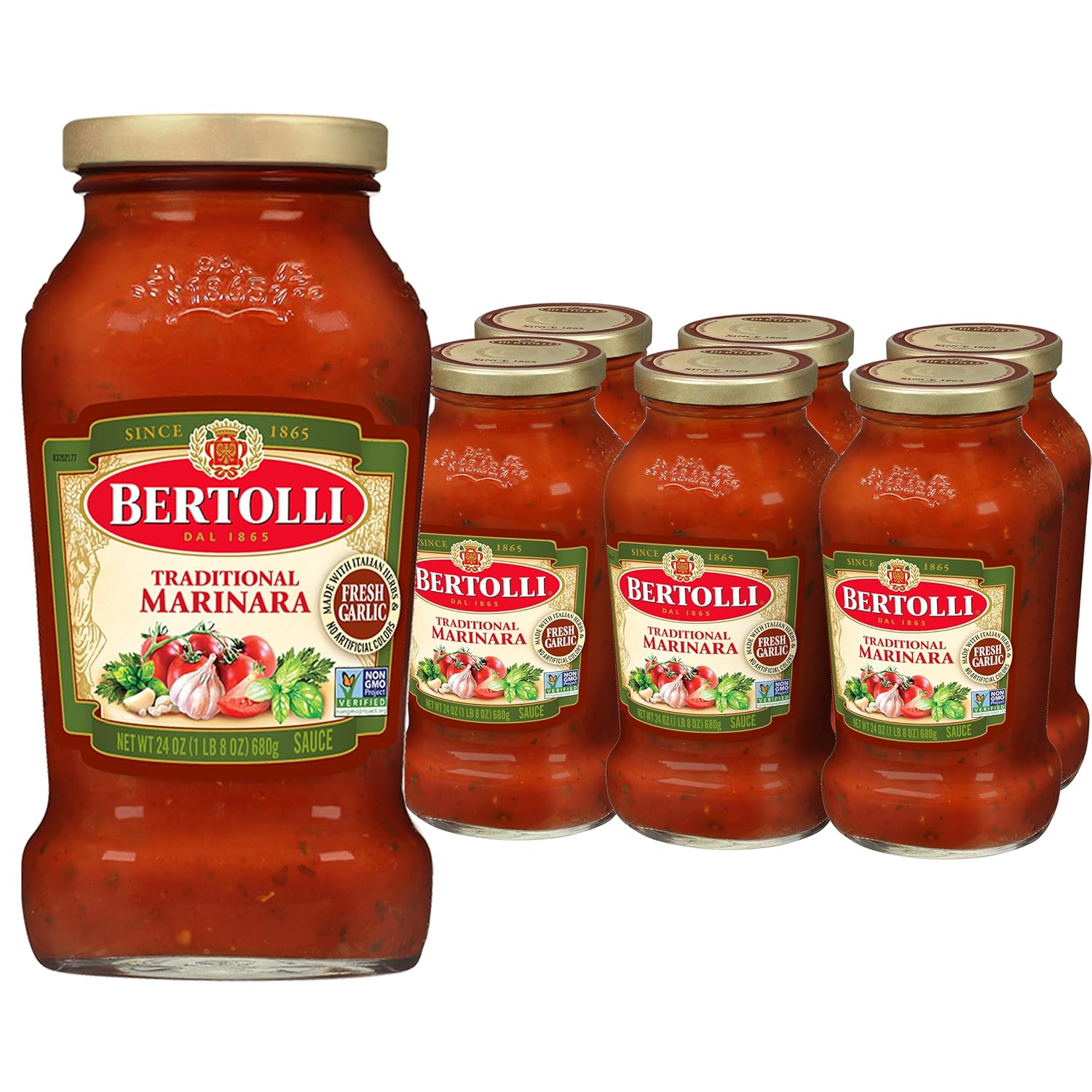 Bertolli-Traditional-Marinara-Sauce,-Spaghetti-Tomato-Pasta-Sauce,-24-oz-(Pack-of-69