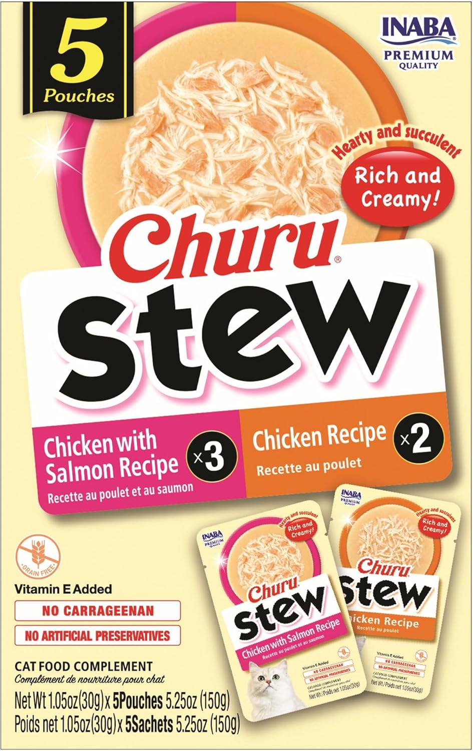 INABA-Churu-Stew-for-Cats,-Broth-Gelée-with-Shredded-Chicken-Side-with-E,-Ounce182