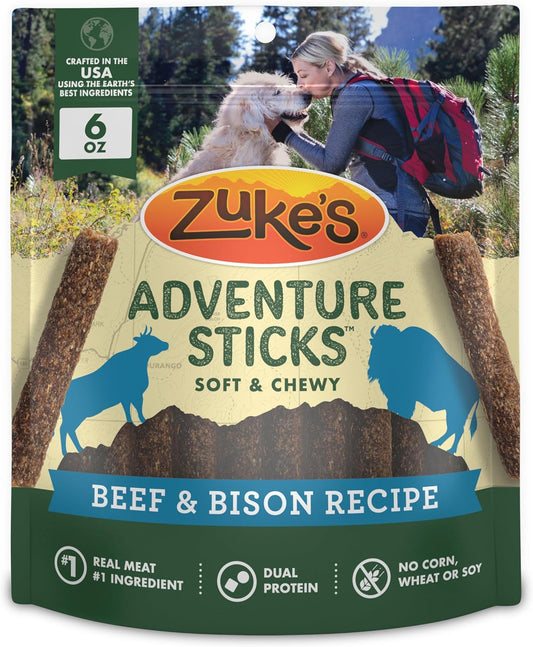 Zukes-Adventure-Sticks-Beef-and-Bison-Dog-Treats,-Natural-Dog-Treat---614