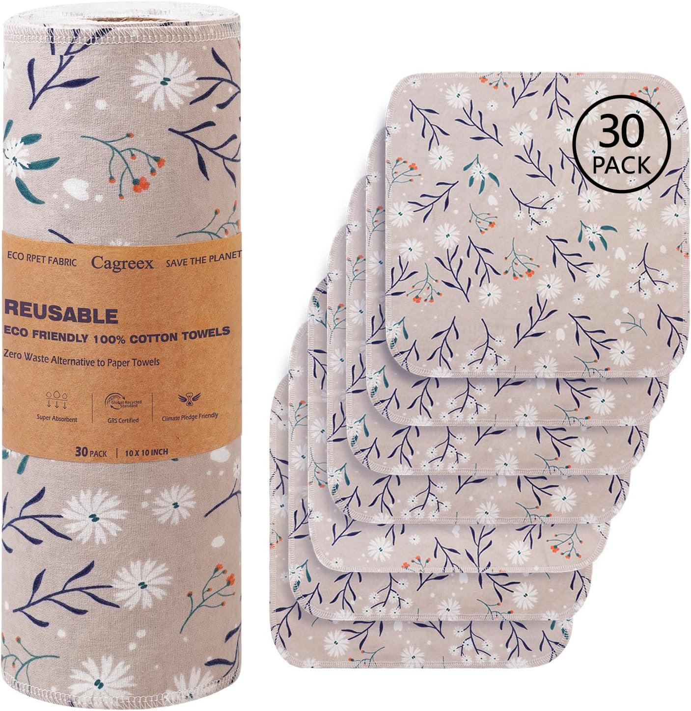 Reusable-Dishcloths-Kitchen-Towels-Cotton:-30-Packs-10X10-Washable-Roll-419