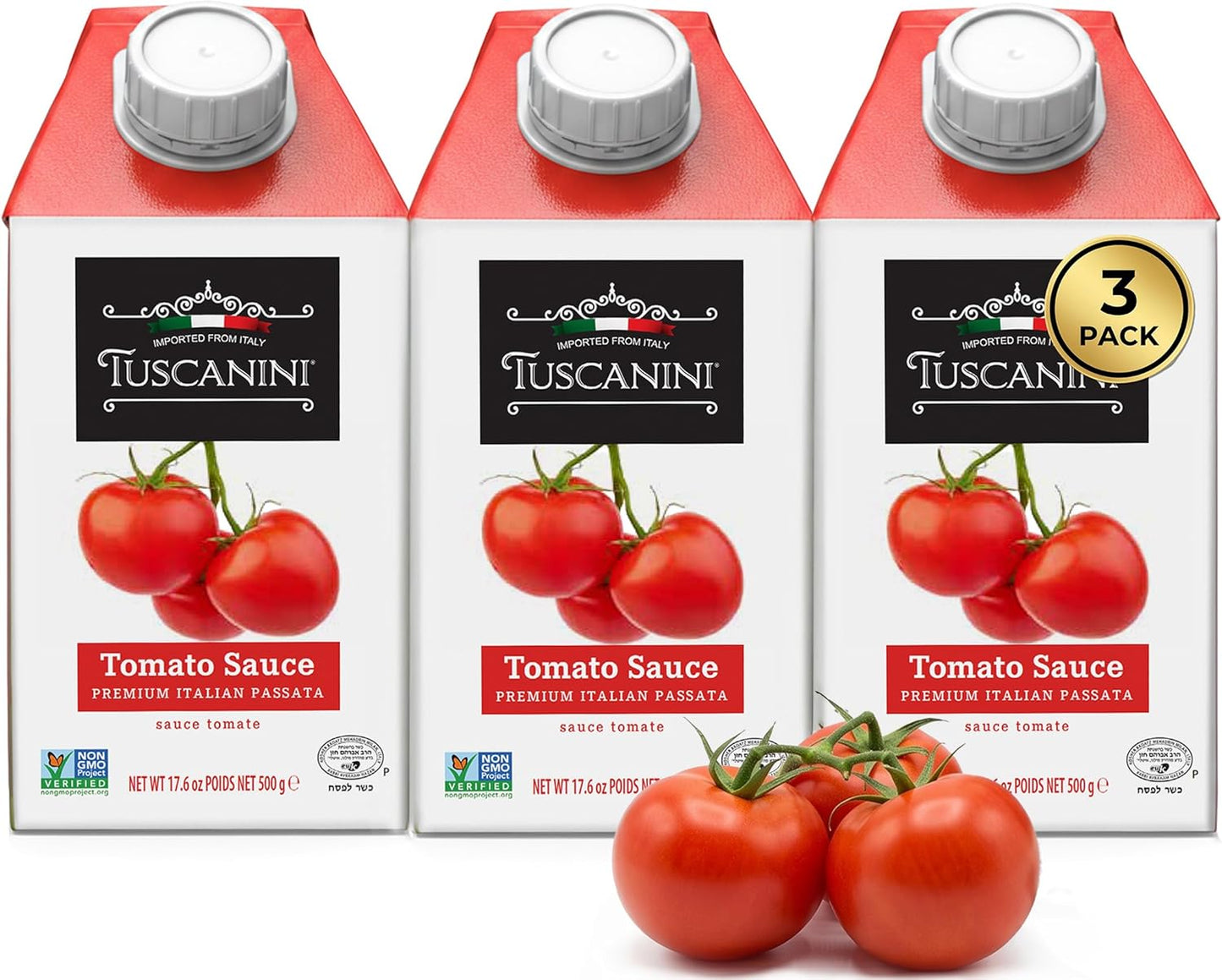 Tuscanini-Italian-Tomato-Sauce,-Premium-Italian-Passata,-17.6oz-(3-Pack)-Resealable,-Product-893