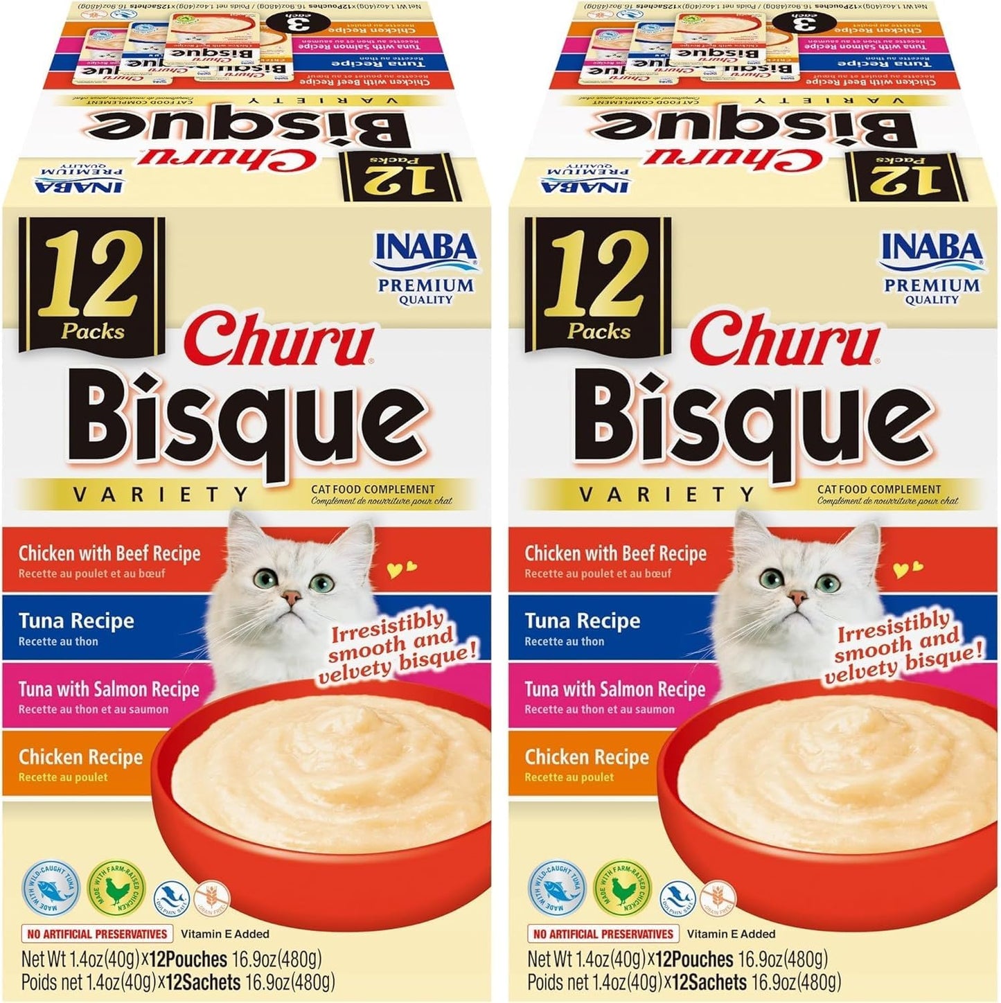 INABA-Churu-Bisque-for-Cats,-Creamy-Lickable-Purée-Side-Dish-with-E,-Ounces-Pouch,485