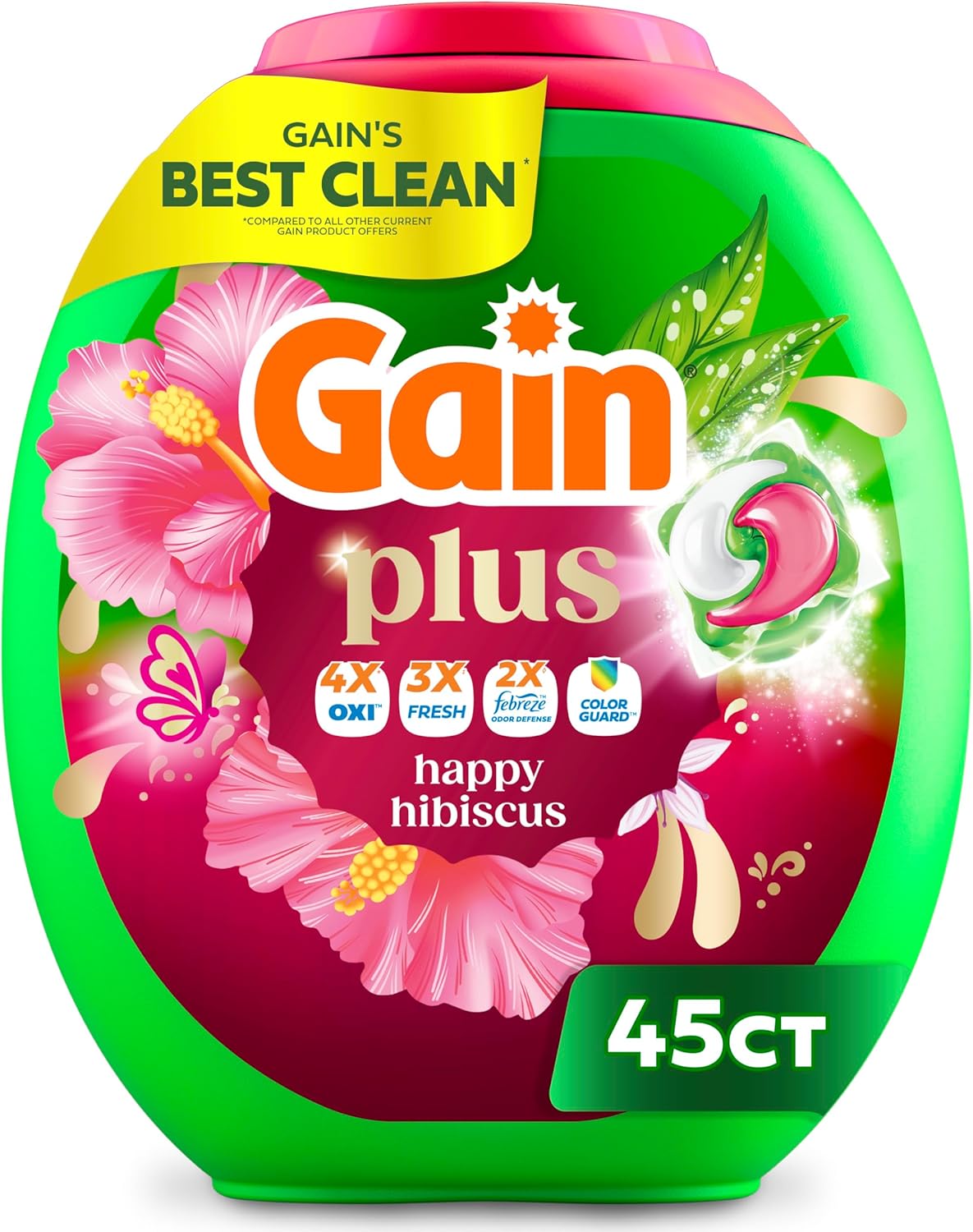 Gain-Plus-Flings-Liquid-Washing-Detergent-Pods,-Gain's-Best-Clean,-All-In-One,-Happy-1589