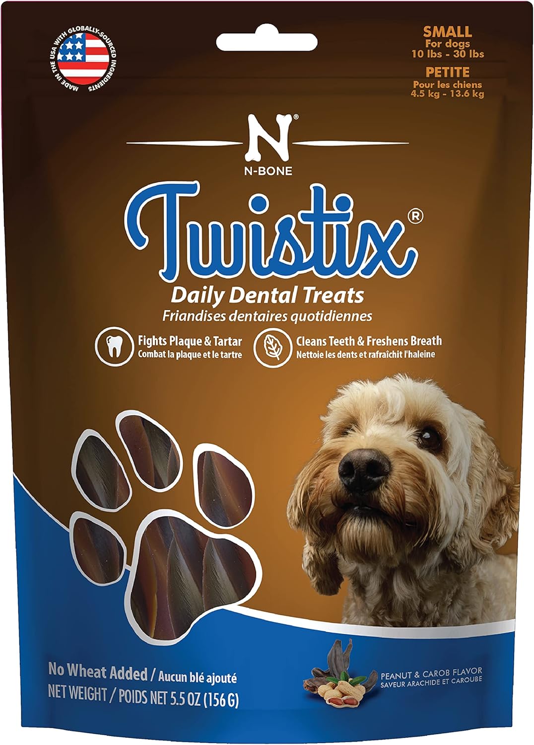 Twistix-5.5-Ounce-Dental-Chew-Treat,-Peanut-And-Carob-936