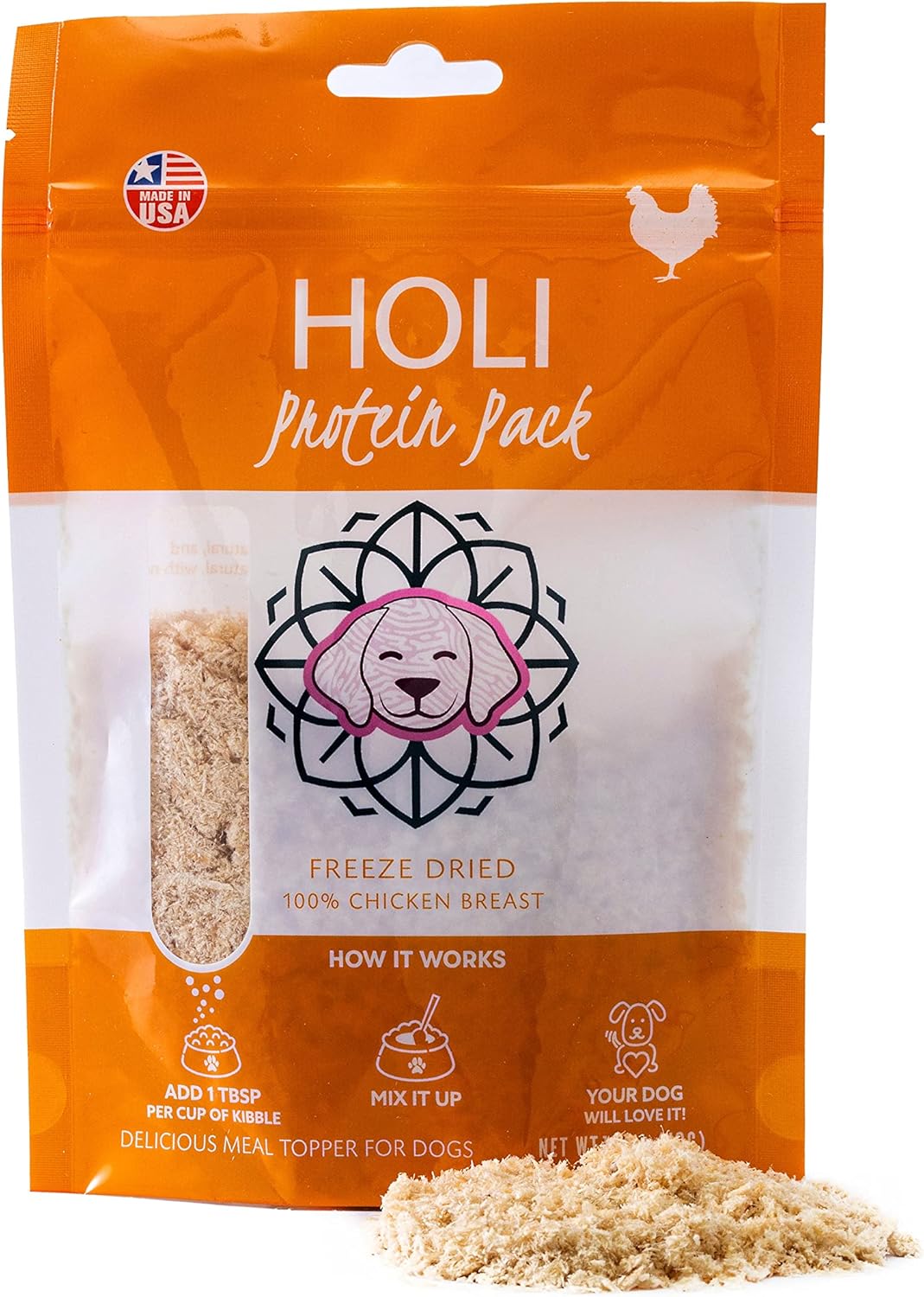 HOLI-Freeze-Dried-Chicken-Dog-Food-Topper---Single-Ingredient,-Human-Grade-Lean-Chicken-965