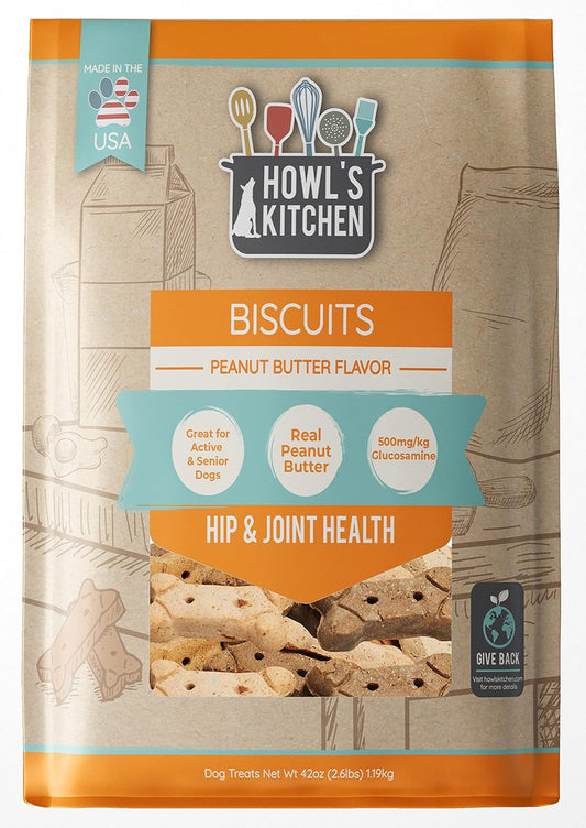 Howl's-Kitchen-Biscuits,-12-oz-Bag,-1-Count,-Peanut-Butter-Flavor,-and-493