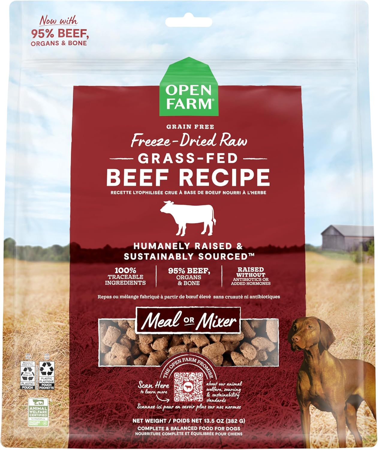 Open-Farm,-Freeze-Dried-Raw-Dog-Food,-Morsels-with-0.95-Meat,-Organs-&-1756