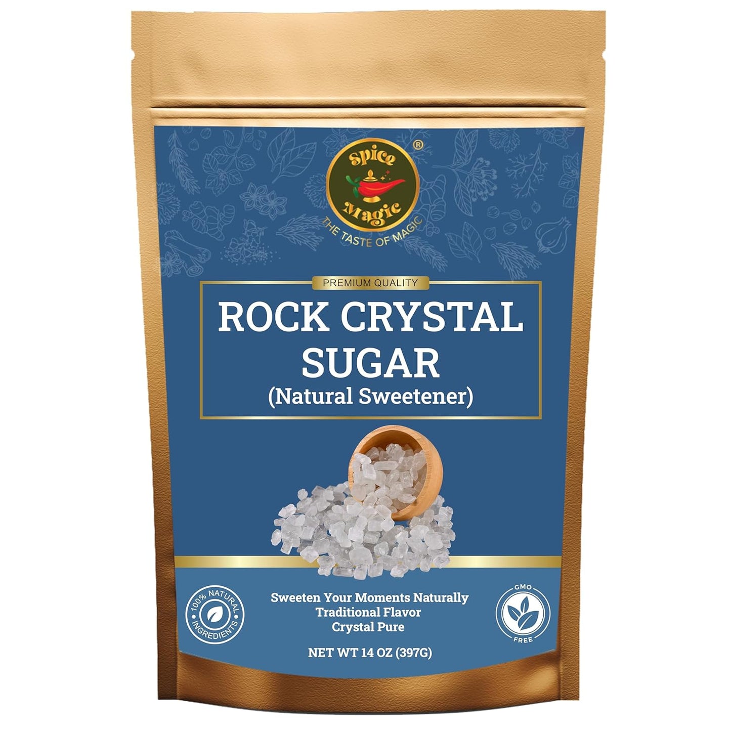 Spice-Magic-Rock-Crystal-Sugar,-14-oz-(400g)-I-Premium-Natural-Cane-Crystals,-for-718