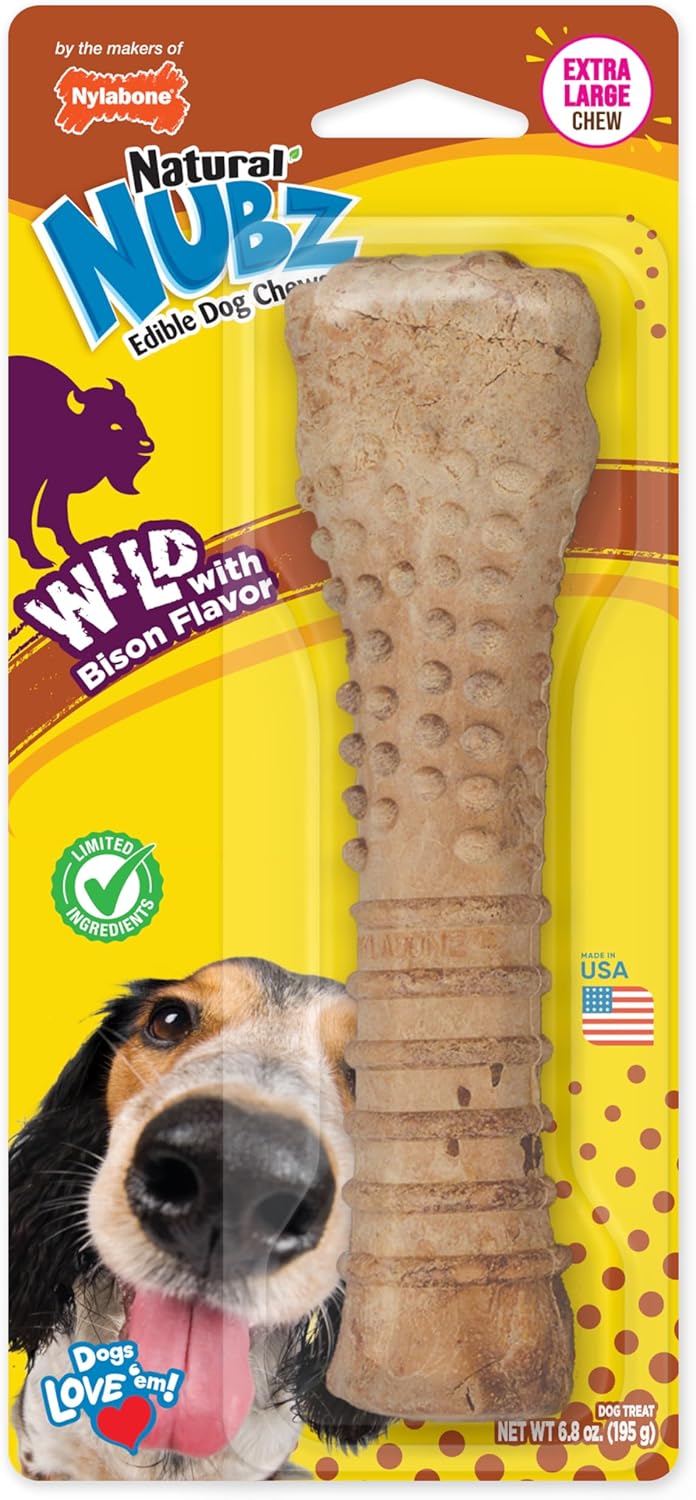 Nylabone-Nubz-Wild-Natural-Dog-Chew-Treats-for-X-Large-Dogs,-Long-Dog-678