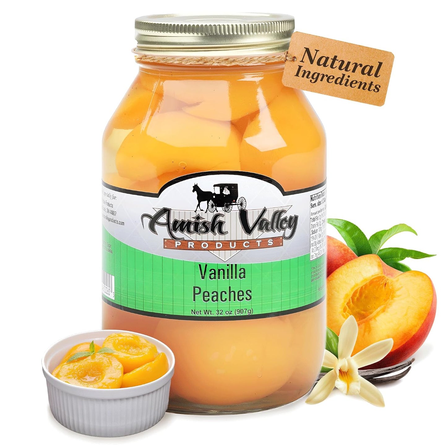 Amish-Valley-Products-Old-Fashioned-VANILLA-Peaches-Halves-Canned-Jarred-Peach-in-32-4