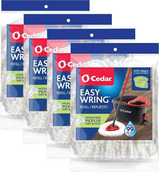 O-Cedar-EasyWring-Spin-Mop-Microfiber-Refill-(Pack-of-4)-------------1025